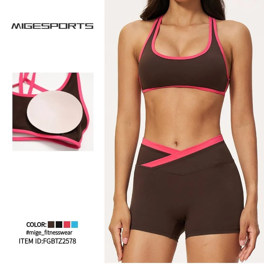 Conjunto de yoga para mujer de 6 piezas, set deportivo con cintura elástica para fitness y yoga, modelo FGBTZ2578
