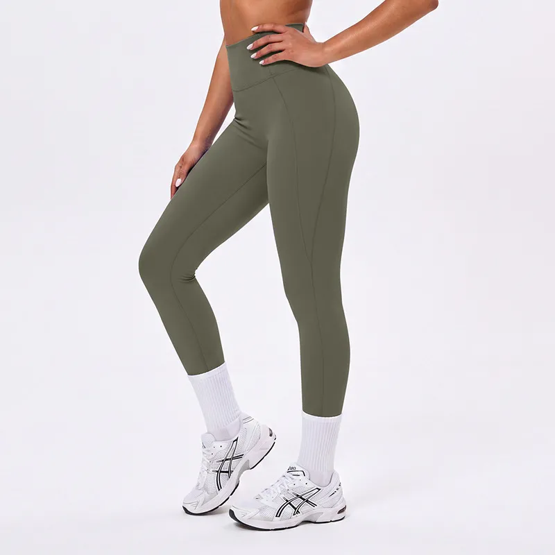 Conjuntos de yoga de 2 piezas para mujer, con cintura alta, transpirables y ligeros, para entrenamiento en el gimnasio (FGBKD245WCB210+KD245WCL006)