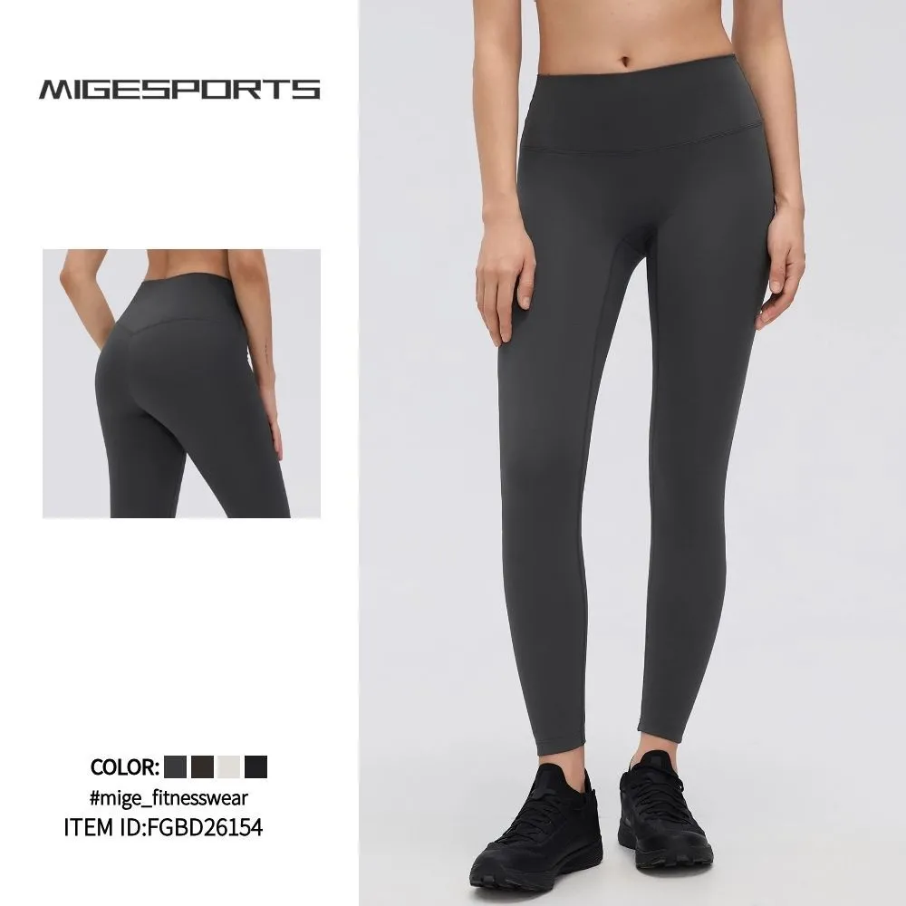 Leggings deportivos para mujer, de cintura alta con control de abdomen, secado rápido, ideales para fitness, gimnasio, correr y yoga (FGBD26154)