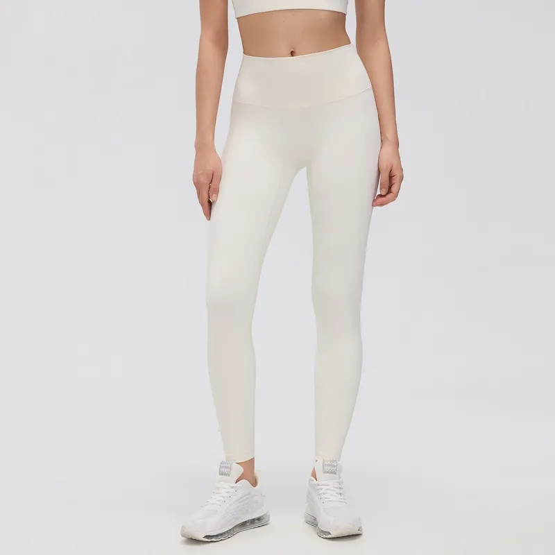 Leggings de color marfil claro