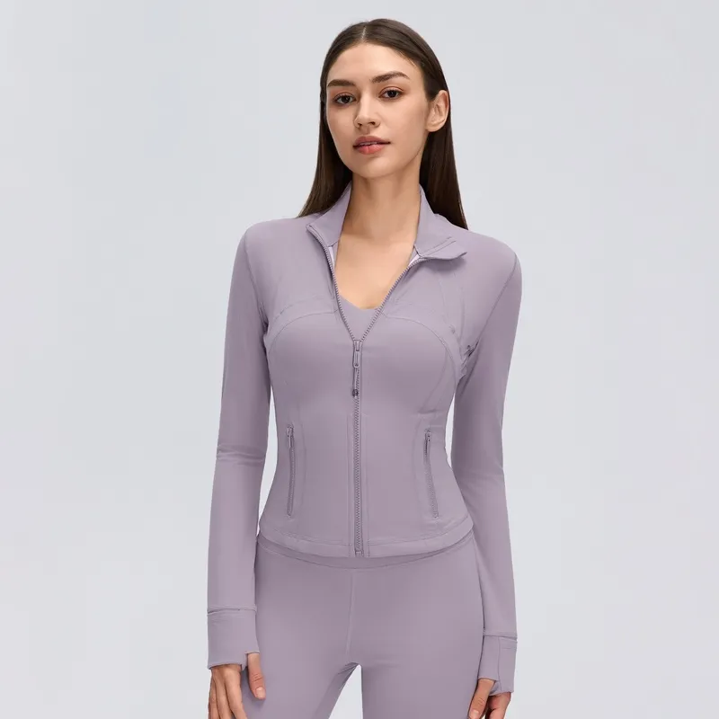 Chaqueta deportiva para mujer, transpirable y entallada, de manga larga con aberturas para los pulgares, ideal para correr, gimnasio, fitness y entrenamiento (FGBD26161)