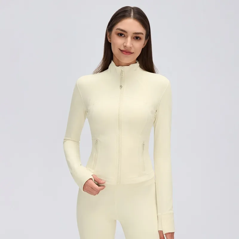 Chaqueta deportiva para mujer, transpirable y entallada, de manga larga con aberturas para los pulgares, ideal para correr, gimnasio, fitness y entrenamiento (FGBD26161)