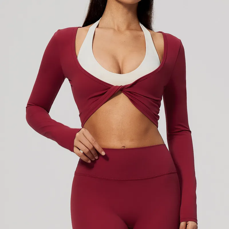 Tops de pilates con estampado de cerezas