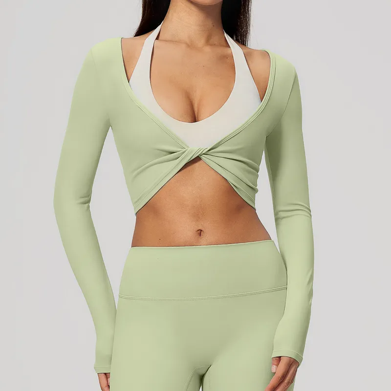 Camisetas de pilates verdes